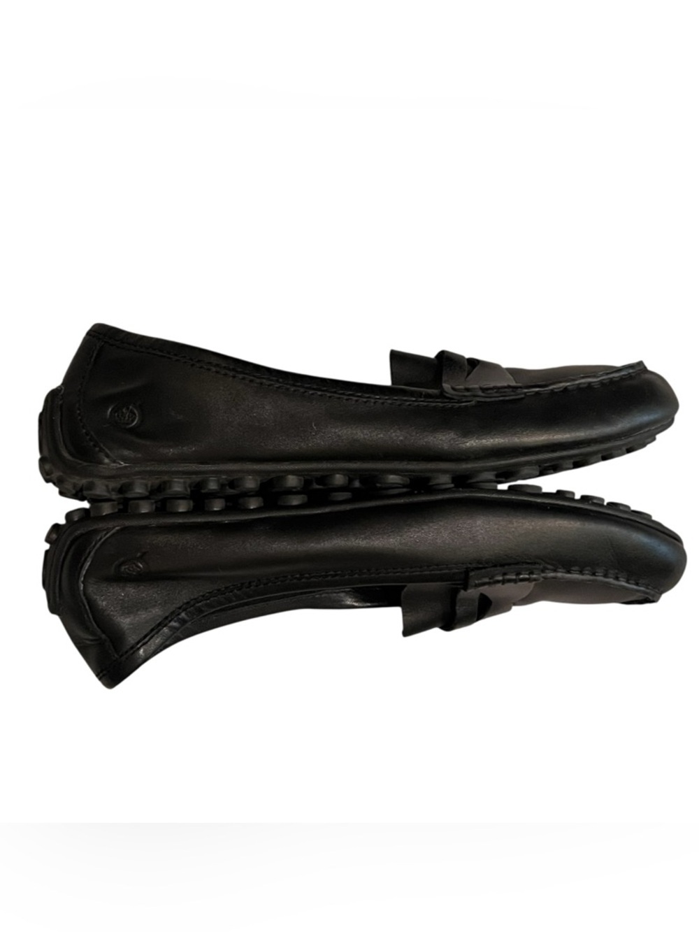 Born Malena Black Leather Driving Shoes Penny Loafers — Size 7.5 - Picture 9 of 12
